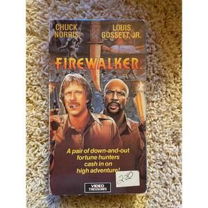 Chuck Norris Firewalker Video Treasures 1986 VHS